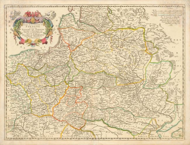 Estats de la Couronne de Pologne ou sont les Royaume de Pologne, Duches et Provinces de Prusse, Cuiavie, Mazovie, Russie Noire &c.