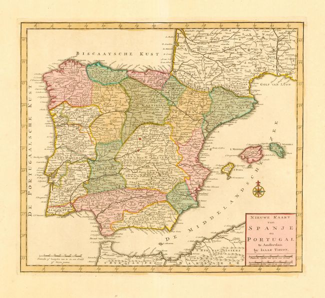 Nieuwe Kaart van Spanje en Portugal