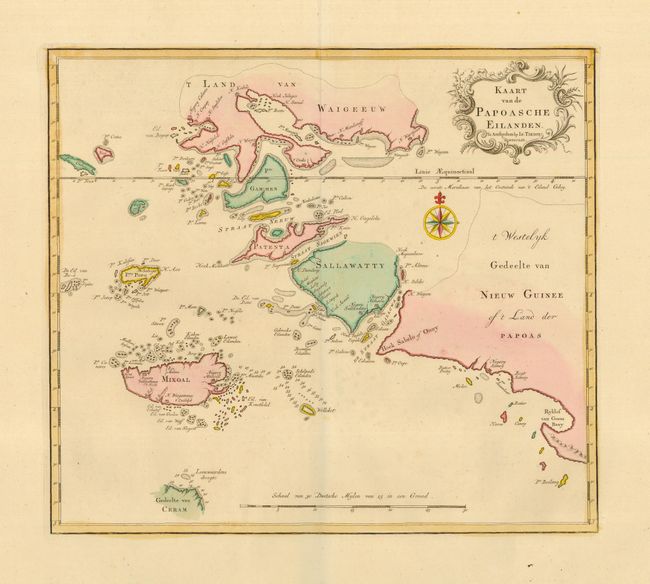 Kaart van de Papoasche Eilanden