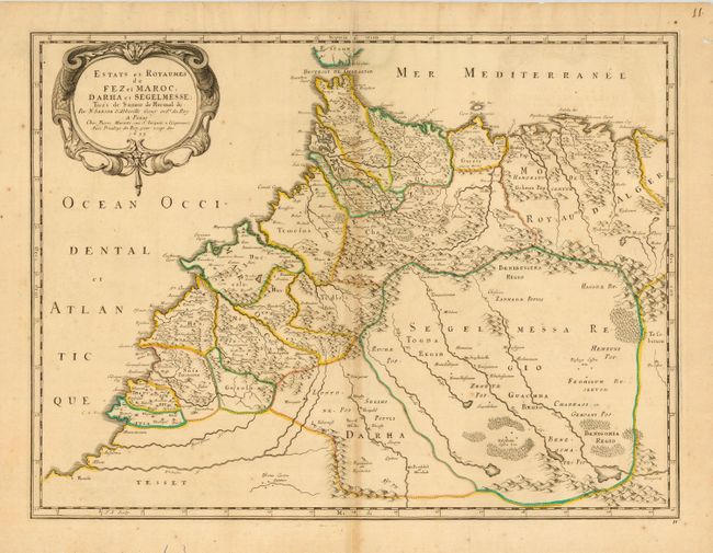 Etats et Royaumes de Fez et Maroc, Darha et Segelmesse; Tires de Sanute de Marmol &c.