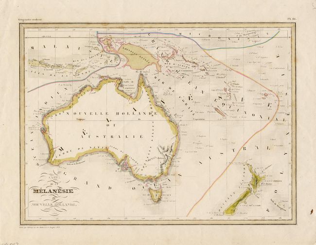 Carte de la Melanesie ou Nouvelle Hollande