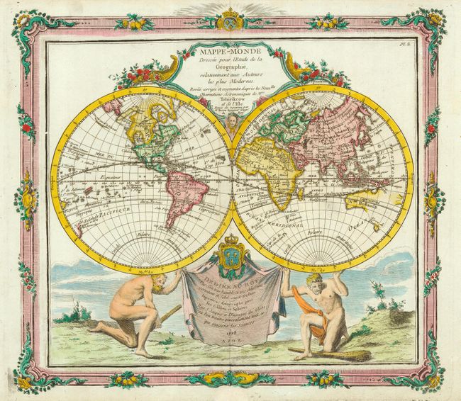 Mappe-Monde Dressee pour l'Etude de la Geographie