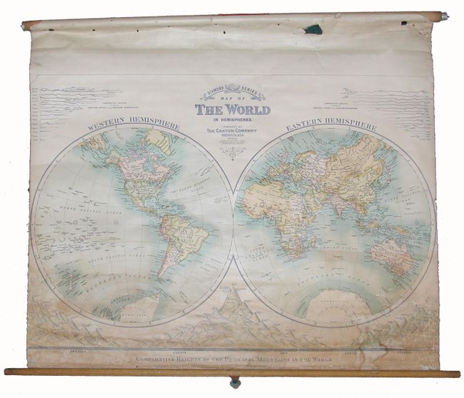 Diamond Series Map of the World in Hemispheres