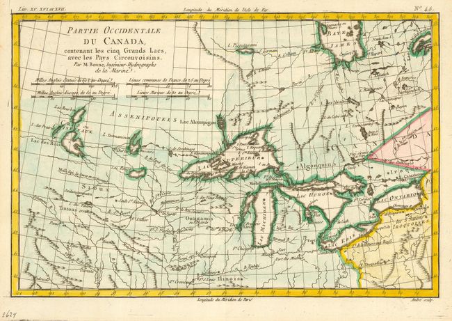 Partie Occidentale du Canada, Contenant les cinq Grands Lacs, avec les Pays Circonvoisins