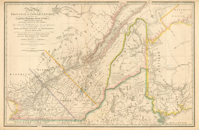 A New Map of the Province of Lower Canada, Describing all the Seigneuries, Townships, Grants of Land, &c. Compiled from Plans deposited in the Patent Office Quebec: by Samuel Holland, Esq. Surveyor General