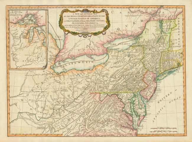 A New and General Map of the Middle Dominions Belonging to the United States  of America, viz Virginia, Maryland, The Delaware-Counties, Pennsylvania, New Jersey &c.