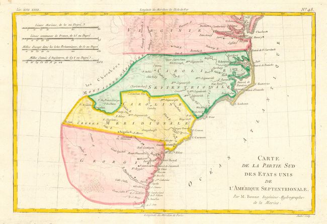 Carte de la Partie Sud des Etats Unis de l' Amerique Septentrionale