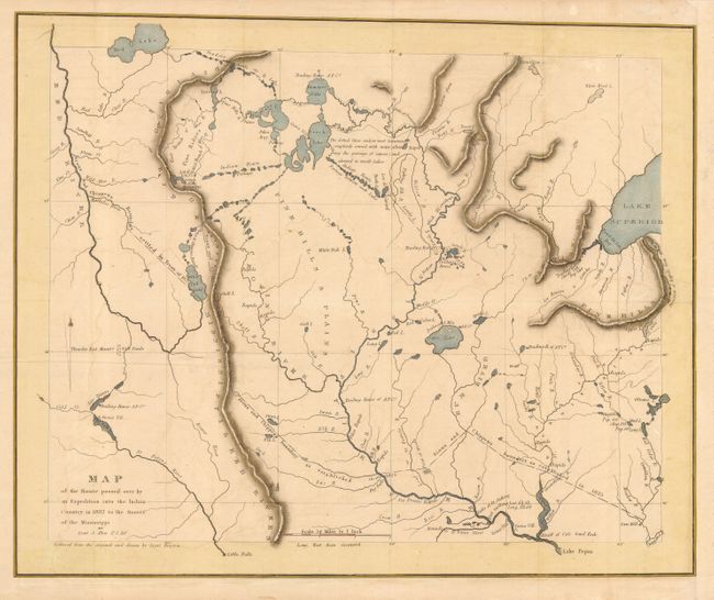 Map of the Route passed over by an Expedition into the Indian Country in 1832 to the Source of the Mississippi (with) Doc. No. 323