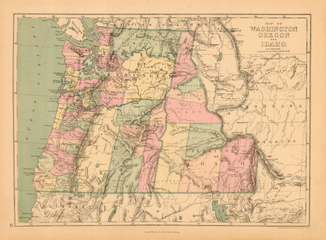 Map of Washington Oregon and Idaho