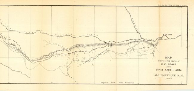 Map Showing the Route of E. F. Beale from Fort Smith. Ark. To Albuquerque N.M.
