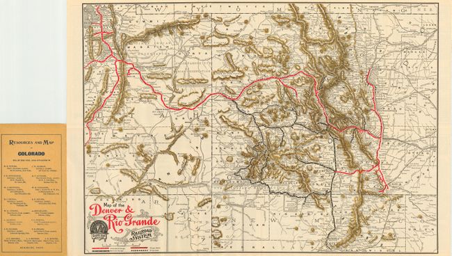 Map of the Denver & Rio Grande Railroad System