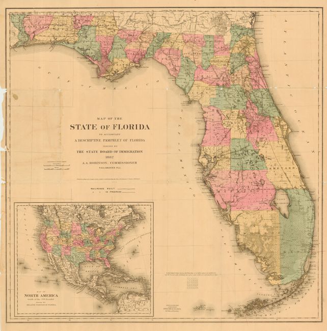 Map of the State of Florida to Accompany a Descriptive Pamphlet of Florida Issued by the State Board of Immigration