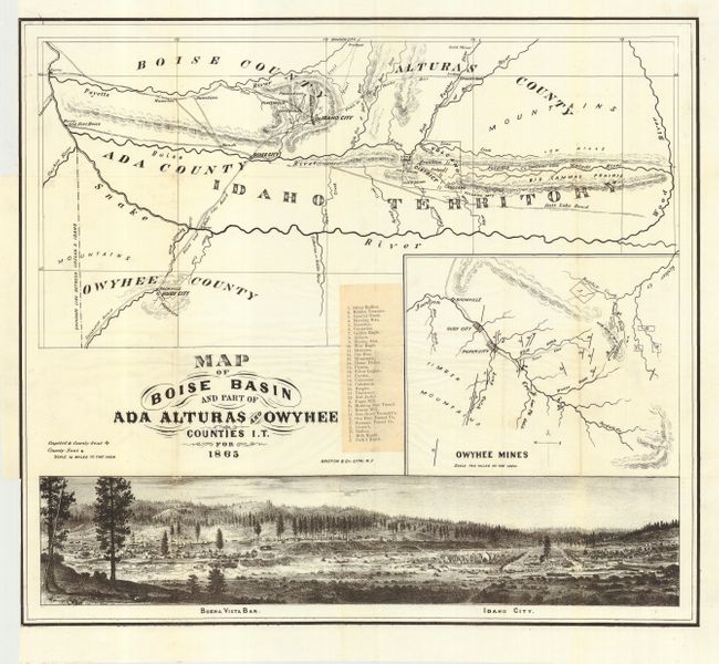 Map of Boise Basin and part of Ada Alturas and Owyhee Counties I.T. for 1865