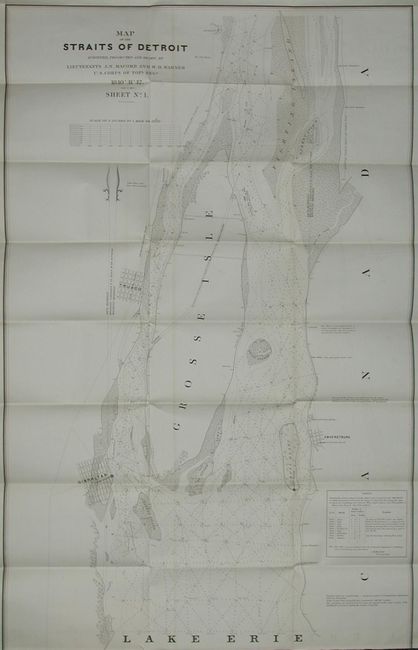 Map of the Straits of Detroit Surveyed, Projected and Drawn by Lieutenants J.N. MaComb and W.H. Warner1840, '41, '42.  Sheet No. 1.