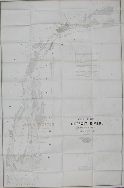 Chart of Detroit River from Lake Erie to Lake St. Clair.  Surveyed in 1840, '41 & 42 By Lieutenants J.N. Macomb and W.H. WarnerUnder the Direction of Captain W.G. Williams