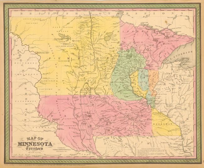 Map of Minnesota Territory by J.H. Young