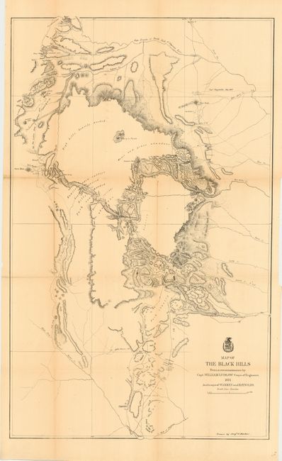 Map of the Black Hills From a reconnaissance by Capt. William Ludlow Corps. Of Engineers and maps of Warren and Raynolds