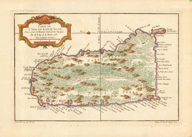 Carte de l'Isle de Sainte Lucie