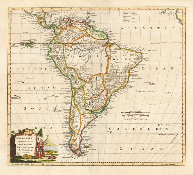 South America agreeable to the most approved Maps and Charts