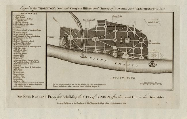 Sir John Evelyn's Plan for Rebuilding the City of London, after the Great Fire in the Year 1666 [and] Sir Christophers Wren's Plan for Rebuilding the City of London