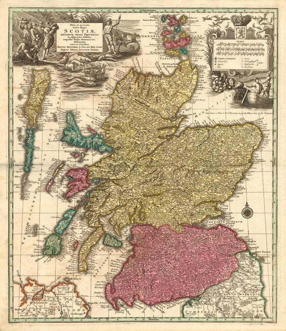 Nova et accurata totius Regni Scotiae, Secundum Omnes Provincias et adjacentes Insulas, exquisito studio determinatae, Delineatio, cura et sumtibus