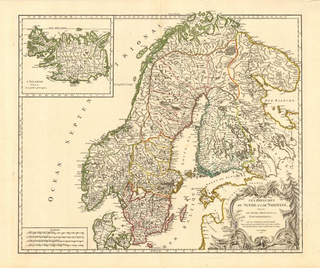 Les Royaumes de Suede et de Norwege, divise en Leurs Provinces ou Gouvernemens