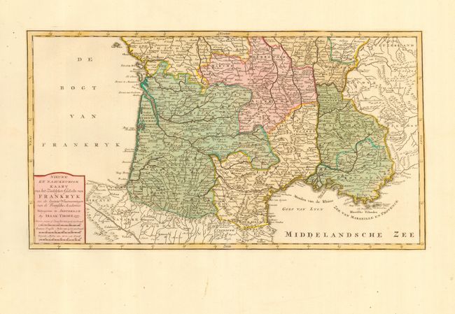 Nieuwe en Naaukeurige Kaart van het Zuidelykste Gedeelte van Frankryk [in set with] Nieuwe en Naaukeurige Kaart van het Noordelykste Gedeelte van Frankryk