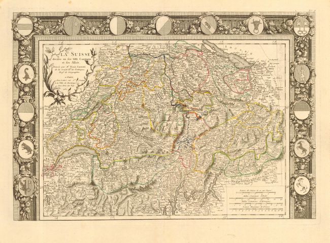 La Suisse divisee en ses XIIL.  Cantons et ses Allies