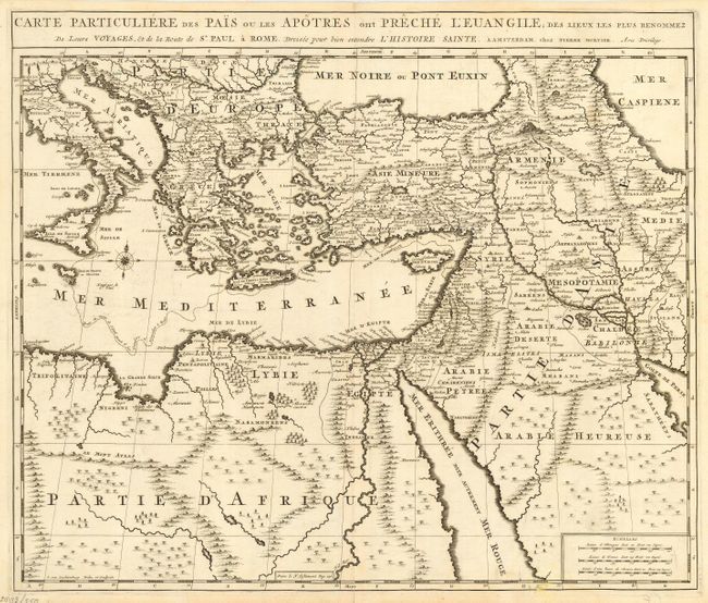 Carte Particuliere des Pais ou les Apotres ont Preche l'Euangile