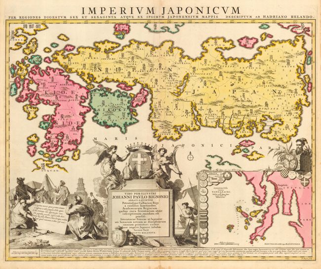 Imperium Japonicum per Regiones Digestum sex et sexaginta Atque ex Ipsorum Japonensium Mappis Descriptum ab Hadriano Relando