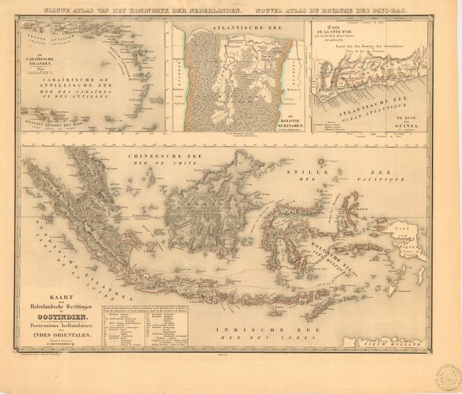 Kaart der Nederlandsche Bezittingen in Oostindien.  Possessions hollandaises aux Indes Orientales