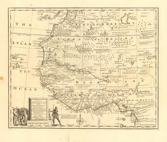 A New & Accurate Map of Negroland and the Adjacent Countries also Upper Guinea, shewing the principal European Settlements