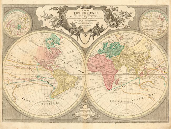 Mappa Totius Mundi Adornata juxta Observationes Dun Academiae Regalis Scientiarum