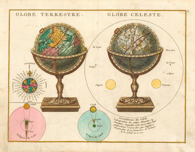 Globe Terrestre [on sheet with] Globe Celeste
