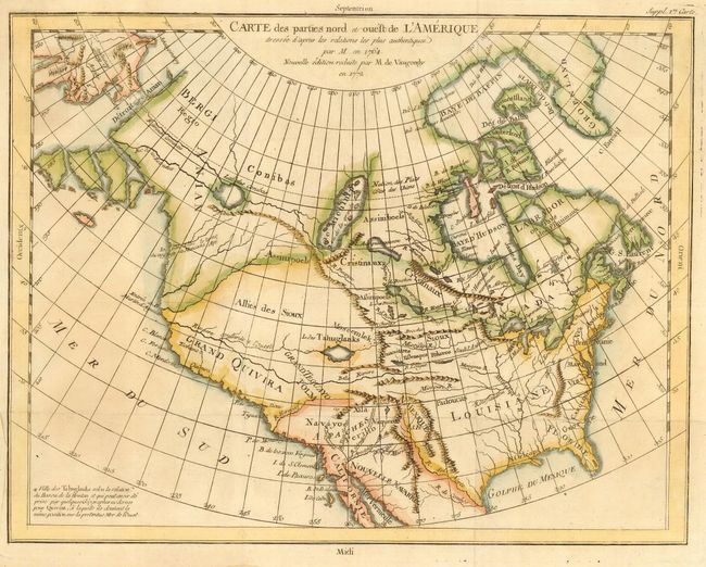 Carte des parties nord et ouest de l' Amerique