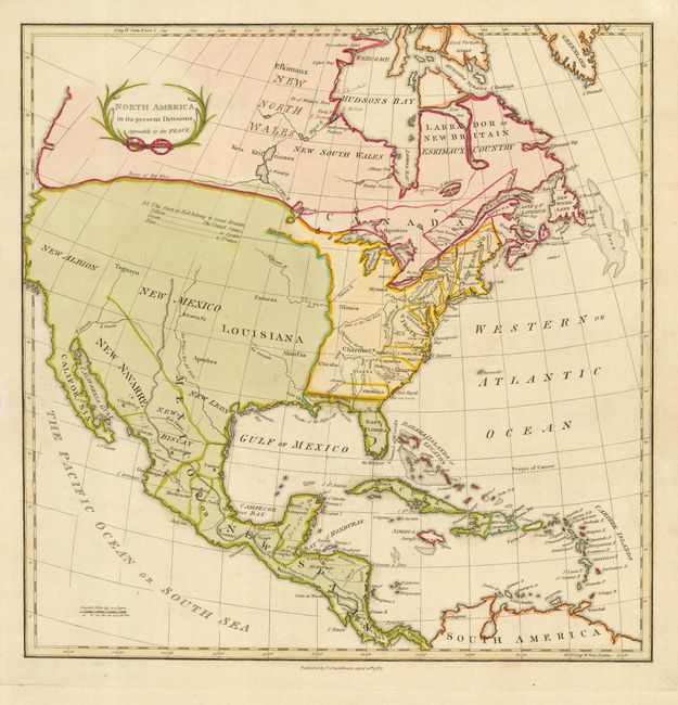 North America in its Present Divisions agreeable to the Peace