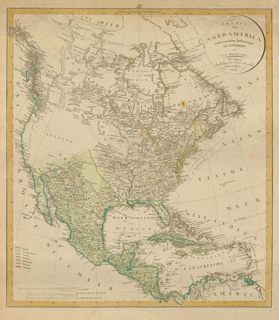 Charte von Nordamerica nach den neuesten Bestimmungen und Entdeckungen