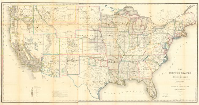 Map of the United States and Territories Showing the extent of Public Surveys and other details constructed from the Plats and official sources of the General Land Office