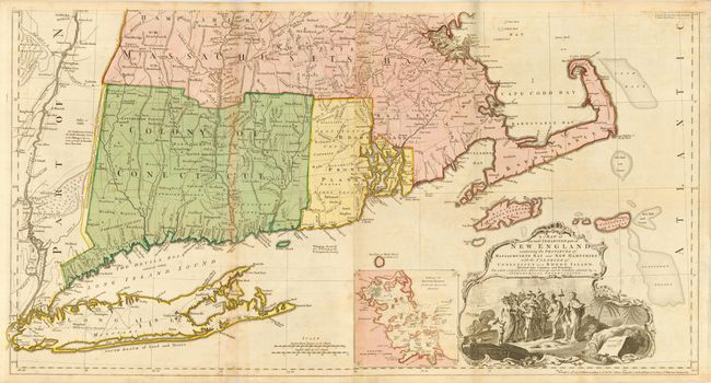 A Map of the Most Inhabited part of New England containing the Provinces of Massachusetts Bay and New Hampshire with the Colonies of Connecticut and Rhode Island