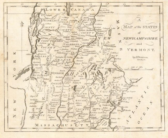 A Map of Newhampshire and Vermont