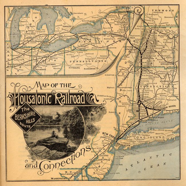 Map of the Housatonic Railroad and Connections [and] Map of the Housatonic System