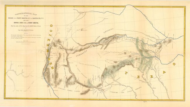 Topographical Map of the Road from Fort Smith, Arks. to Santa Fe, N.M. and from Dona N.M. to Fort Smith