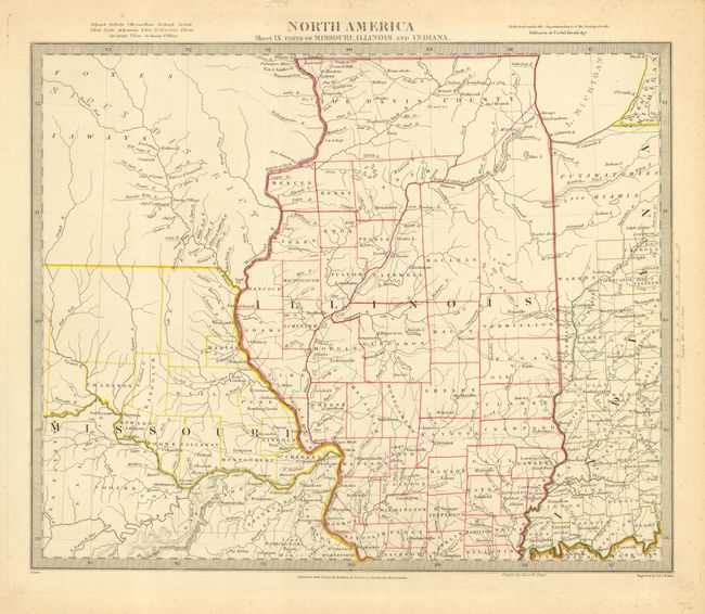 North America Sheet IX Parts of Missouri, Illinois and Indiana