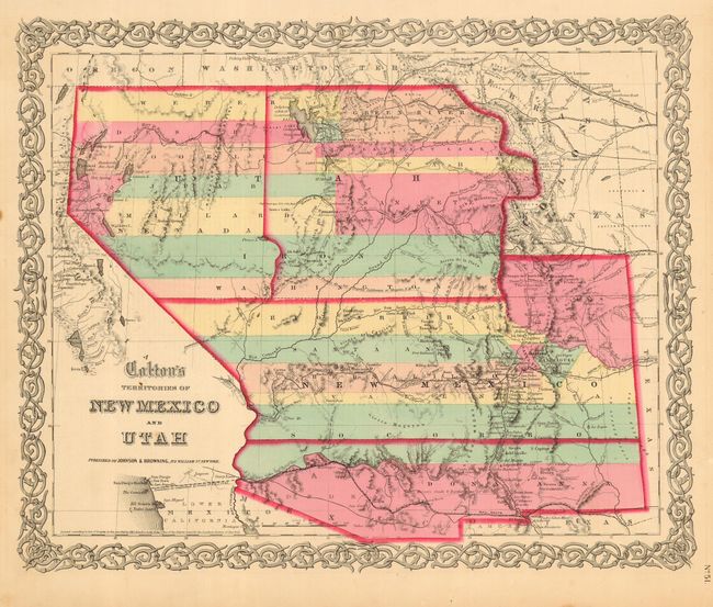 Colton's Territories of New Mexico and Utah