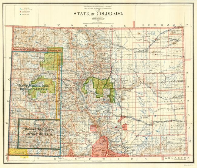 Map of the State of Colorado