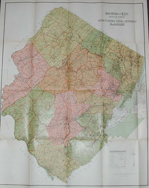 Rand, McNally & Co.'s Detailed Survey Map of New Jersey (12Counties)