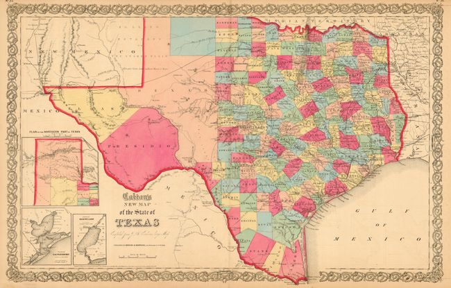 Colton's New Map of the State of Texas Compiled from J. De Cordova's large Map