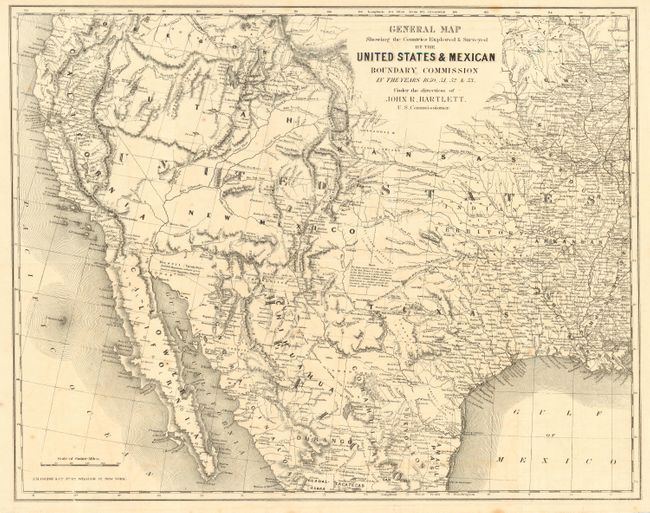 General Map Showing the Countries Explored & Surveyed by the United States & Mexican Boundary Commission