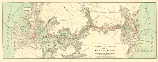 Isthmian Canal Commission Map of Canal Zone to Accompany the Annual Report of the Commission
