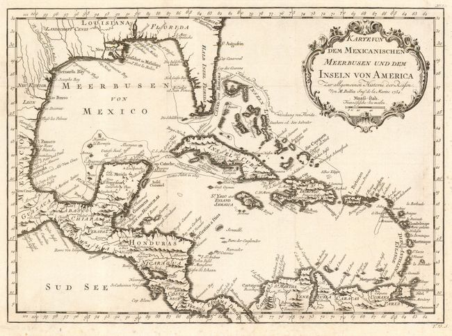 Karte von Dem Mexicanischen Meerbusen und dem Inseln von America Zur allgemeinen Historie der Reisen
